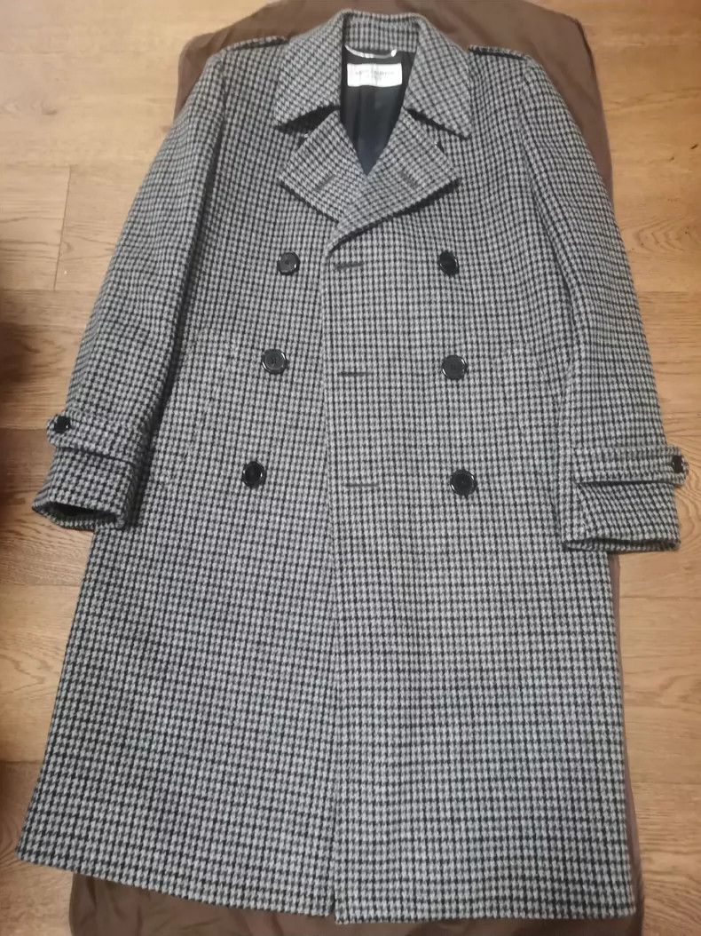 Hedi Slimane Saint Laurent Paris Hedi Plaid Coat Size US L / EU 52-54 / 3 - 2 Thumbnail