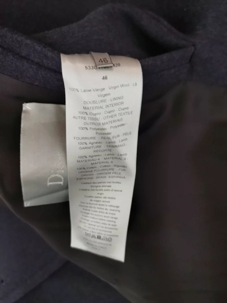 Dior Dior Homme Show Wool Coat with Fur Collar Size US XL / EU 56 / 4 - 8 Thumbnail