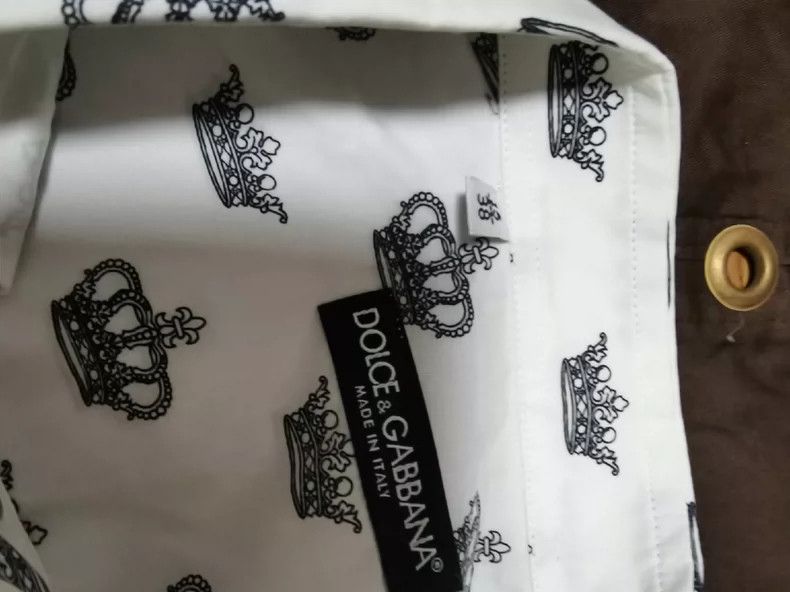 Dolce & Gabbana Dolce Gabbana Crown Print Shirt Size US M / EU 48-50 / 2 - 3 Thumbnail