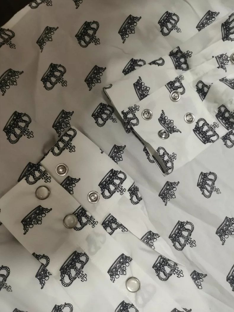 Dolce & Gabbana Dolce Gabbana Crown Print Shirt Size US M / EU 48-50 / 2 - 5 Thumbnail