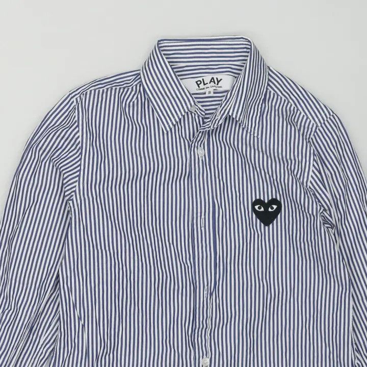 Comme des Garcons Comme des Garçons Play Striped Long Sleeve Shirt 0079 Size US M / EU 48-50 / 2 - 3 Thumbnail