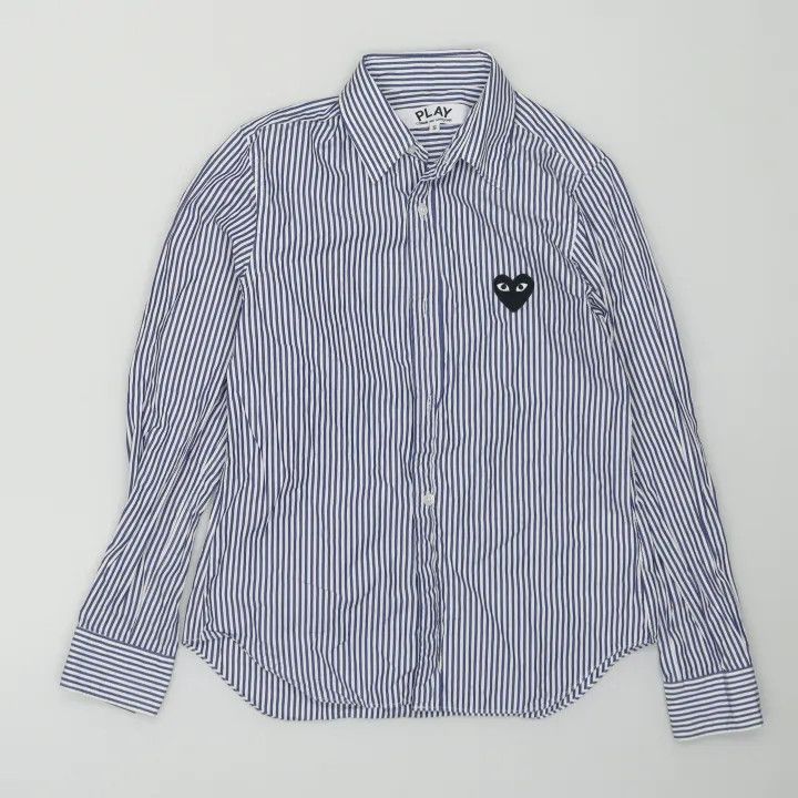 Comme des Garcons Comme des Garçons Play Striped Long Sleeve Shirt 0079 Size US M / EU 48-50 / 2 - 2 Thumbnail
