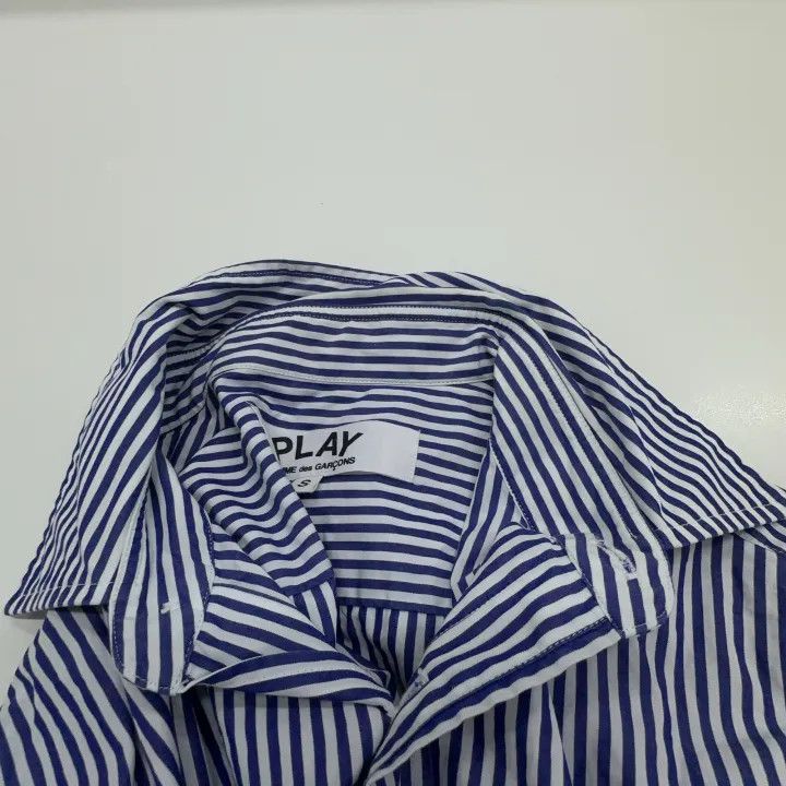 Comme des Garcons Comme des Garçons Play Striped Long Sleeve Shirt 0079 Size US M / EU 48-50 / 2 - 15 Thumbnail