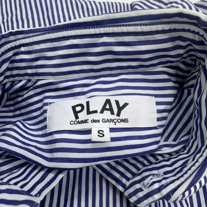 Comme des Garcons Comme des Garçons Play Striped Long Sleeve Shirt 0079 Size US M / EU 48-50 / 2 - 12 Thumbnail