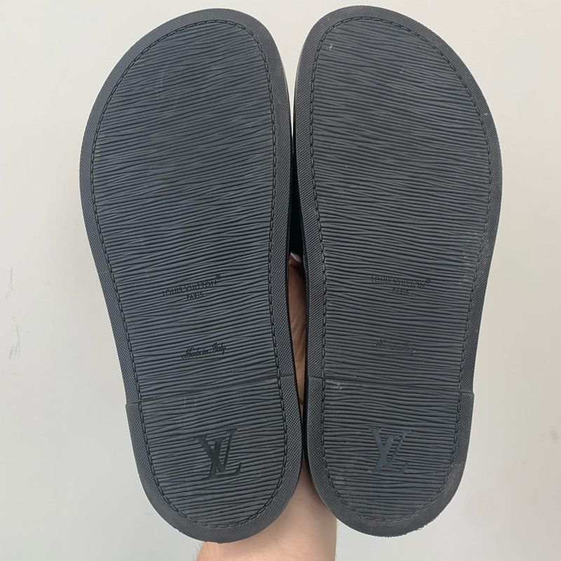 Louis Vuitton Louis Vuitton Black Slide Sandals for Women 0079 Size US 6 / IT 36 - 8 Thumbnail