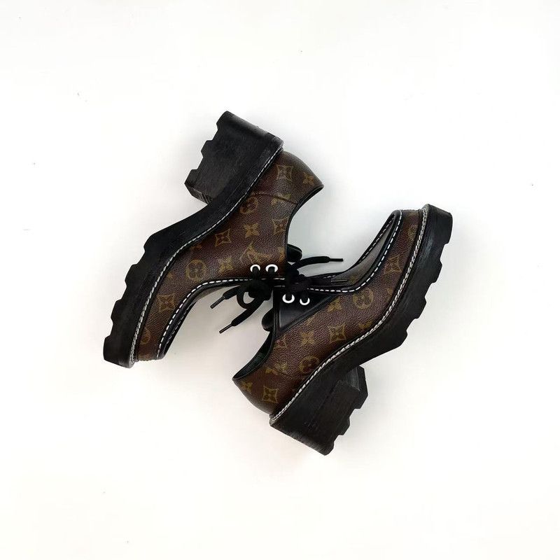 Louis Vuitton Louis Vuitton Beaubourg Monogram Canvas Platform Shoes 0079 Size US 8 / IT 38 - 3 Thumbnail