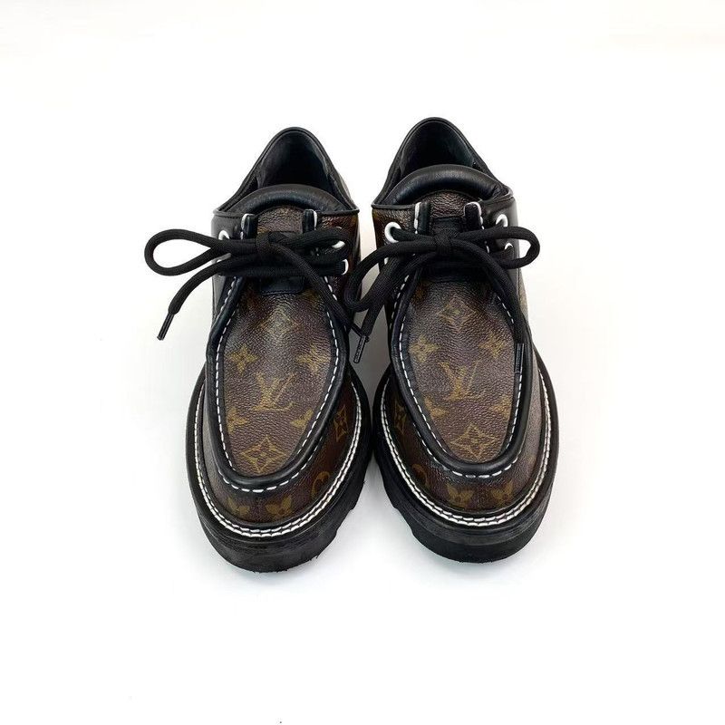 Louis Vuitton Louis Vuitton Beaubourg Monogram Canvas Platform Shoes 0079 Size US 8 / IT 38 - 2 Thumbnail