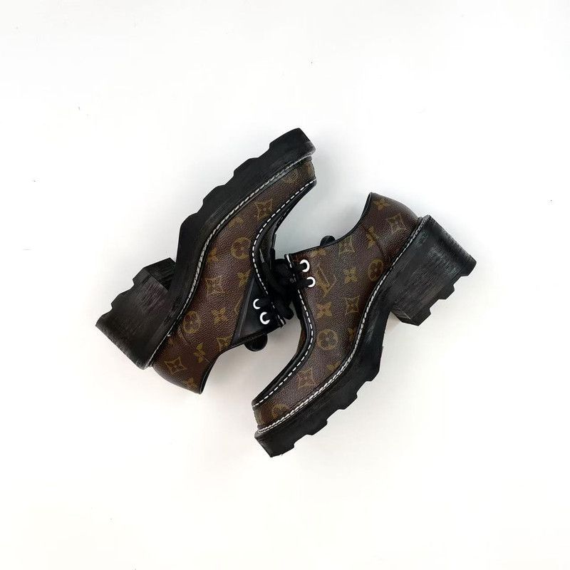 Louis Vuitton Louis Vuitton Beaubourg Monogram Canvas Platform Shoes 0079 Size US 8 / IT 38 - 4 Thumbnail