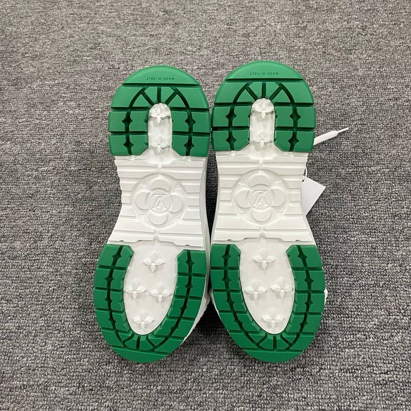 Louis Vuitton Louis Vuitton Squad High-Top Sneakers in White Green 0079 Size US 6 / IT 36 - 4 Thumbnail