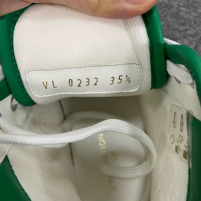 Louis Vuitton Louis Vuitton Squad High-Top Sneakers in White Green 0079 Size US 6 / IT 36 - 5 Thumbnail