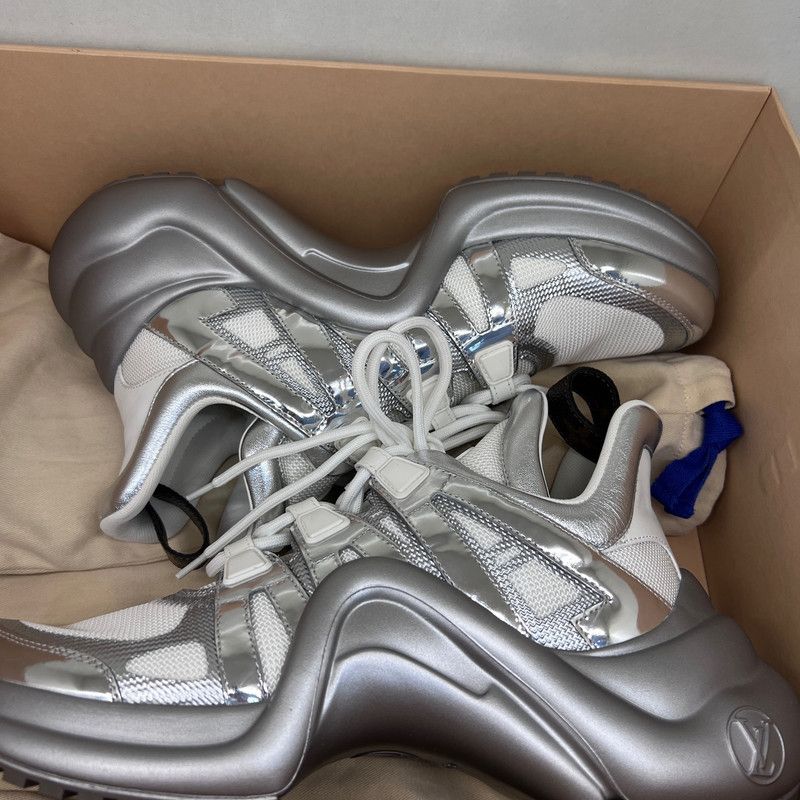 Louis Vuitton Louis Vuitton Archlight Silver Casual Sneakers 0079 Size US 8 / IT 38 - 7 Thumbnail