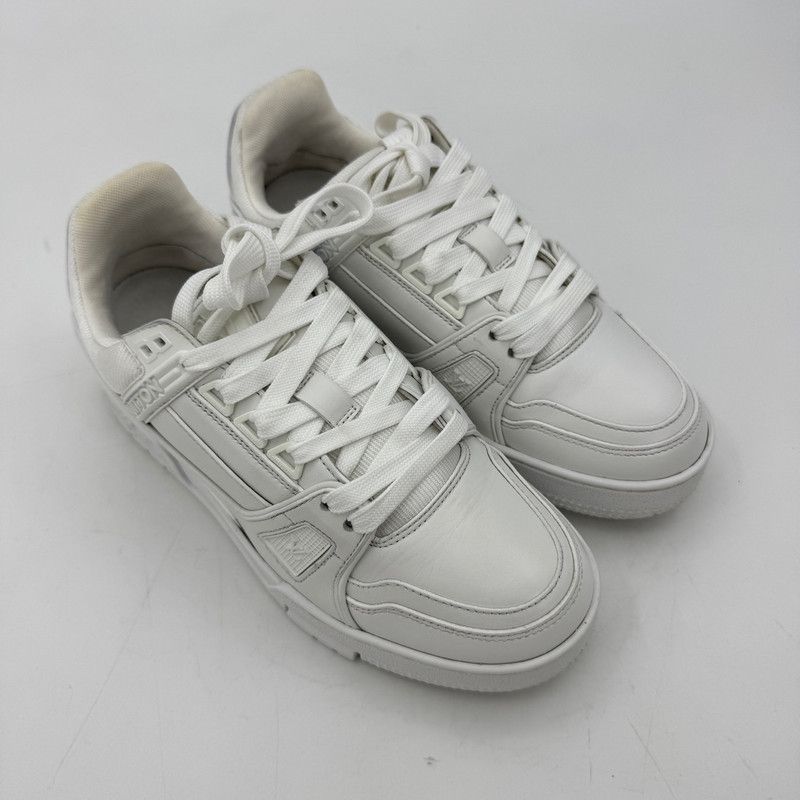 Louis Vuitton Louis Vuitton White Trainer Sneakers for Women 0079 Size US 8 / IT 38 - 3 Thumbnail