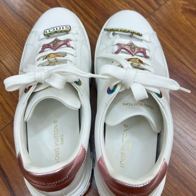 Louis Vuitton Louis Vuitton Time Out Pink Low-Top Sneakers 0079 Size US 8 / IT 38 - 7 Thumbnail