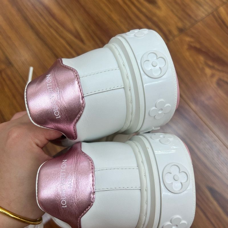 Louis Vuitton Louis Vuitton Time Out Pink Low-Top Sneakers 0079 Size US 8 / IT 38 - 8 Thumbnail