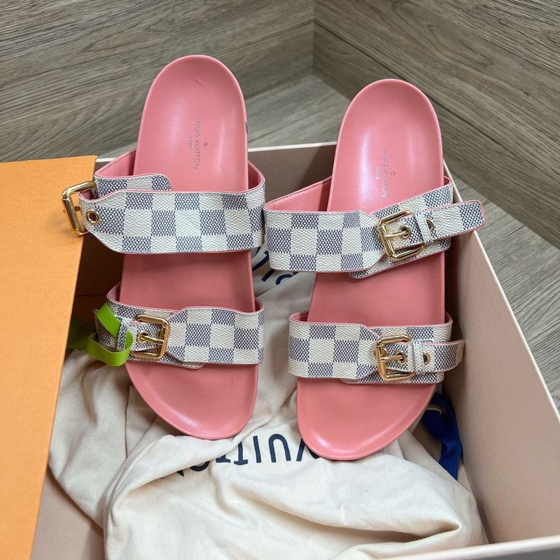 Louis Vuitton Louis Vuitton Bom Dia Checkerboard Slide Sandals 0079 Size US 8 / IT 38 - 2 Thumbnail