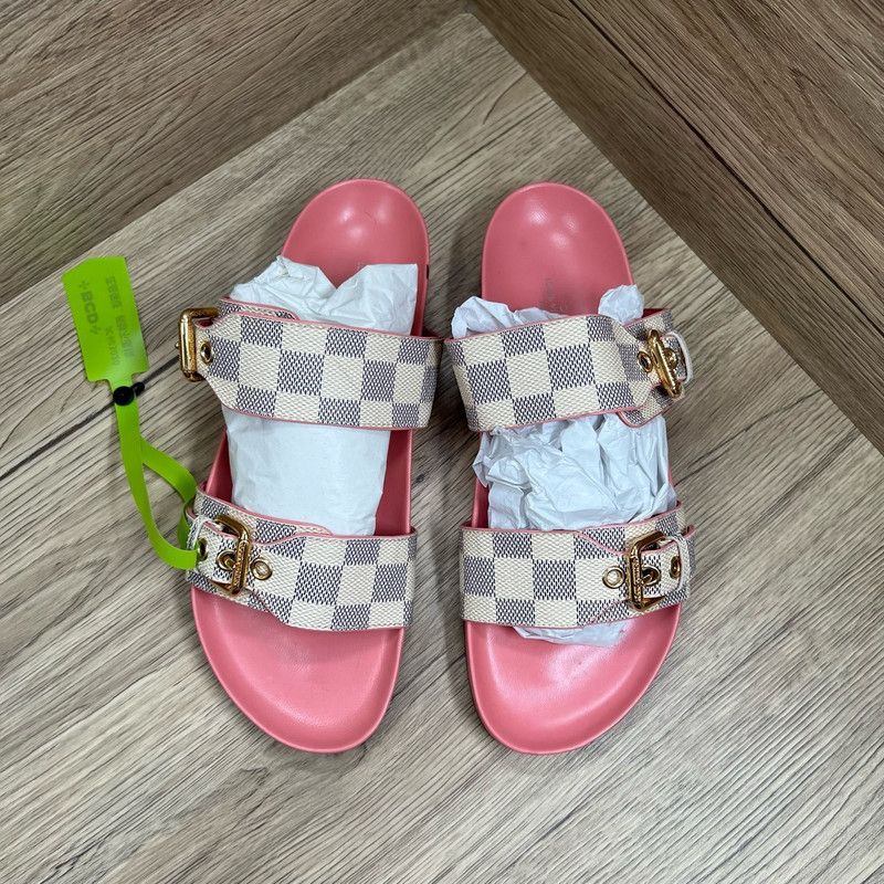 Louis Vuitton Louis Vuitton Bom Dia Checkerboard Slide Sandals 0079 Size US 8 / IT 38 - 3 Thumbnail