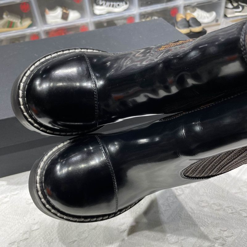 Louis Vuitton Louis Vuitton Black Leather Short Boots with Heels 0079 Size US 8 / IT 38 - 8 Thumbnail