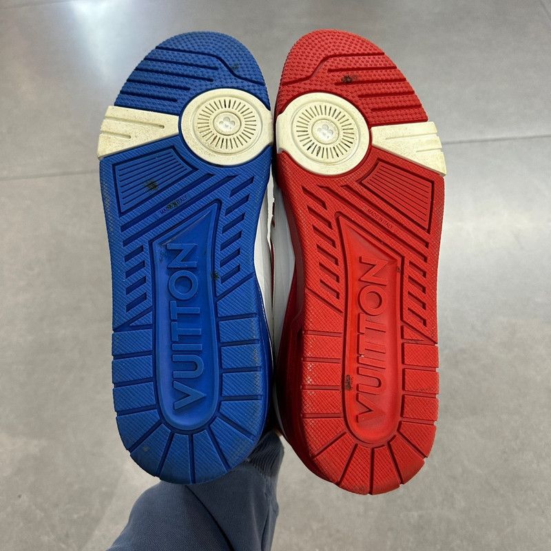 Louis Vuitton Louis Vuitton Fashion Sneakers for Men in Blue and Red 0079 Size US 10 / EU 43 - 4 Thumbnail