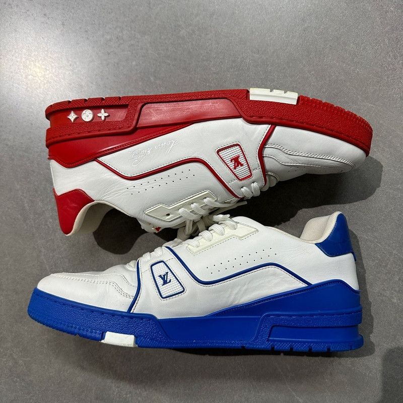 Louis Vuitton Louis Vuitton Fashion Sneakers for Men in Blue and Red 0079 Size US 10 / EU 43 - 6 Thumbnail