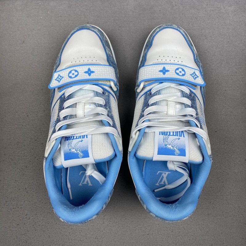 Louis Vuitton Louis Vuitton Trainer Leather Flower Pattern Sneakers 0079 Size US 8 / IT 38 - 9 Thumbnail
