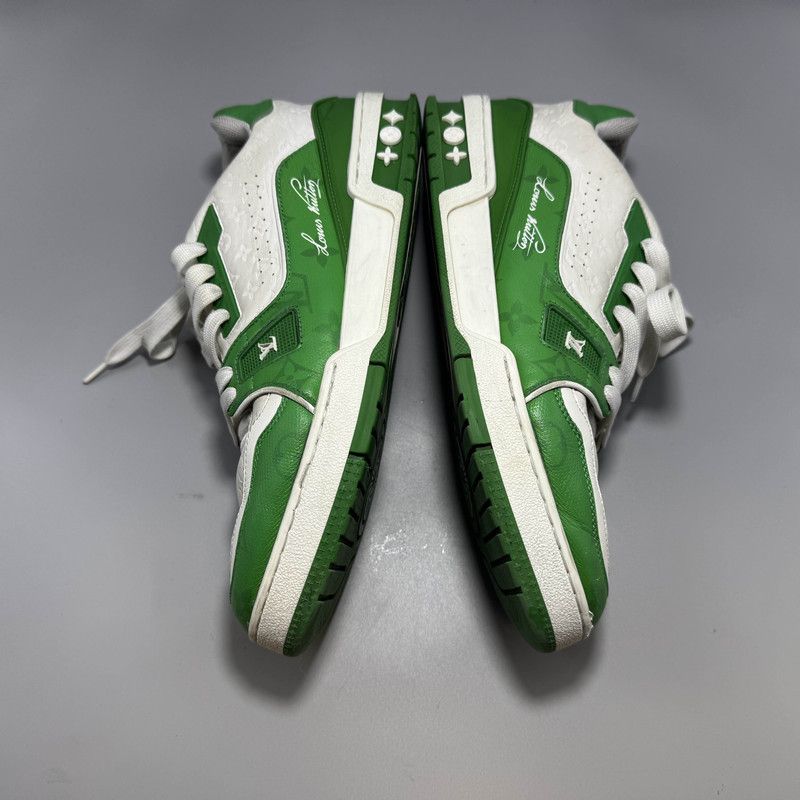 Louis Vuitton Louis Vuitton Stylish White and Green Fashion Sneakers 0079 Size US 9 / IT 39 - 7 Thumbnail