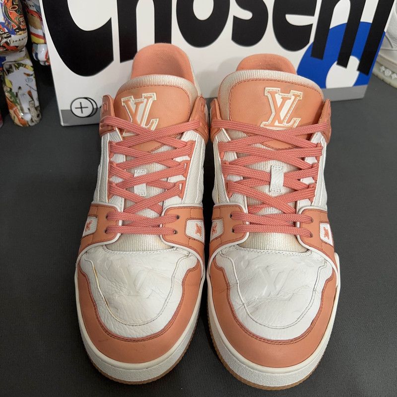 Louis Vuitton Louis Vuitton Trainer Pink Low-Top Sneakers 0079 Size US 6 / IT 36 - 2 Thumbnail