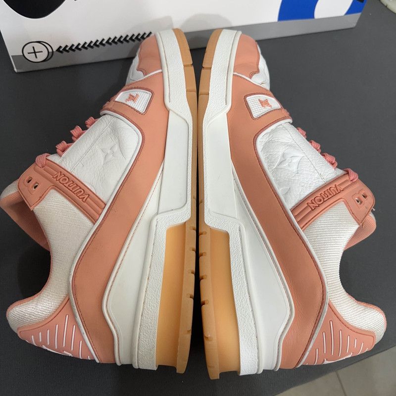 Louis Vuitton Louis Vuitton Trainer Pink Low-Top Sneakers 0079 Size US 6 / IT 36 - 7 Thumbnail