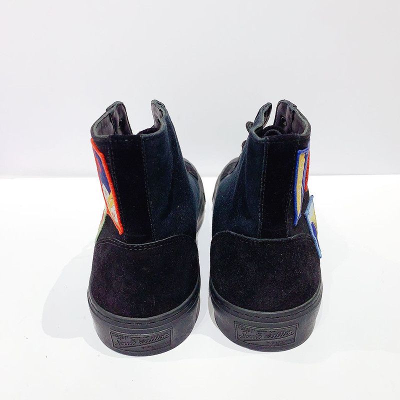 Louis Vuitton Louis Vuitton Black Patch Canvas Sneakers 0079 Size US 8 / IT 38 - 3 Thumbnail
