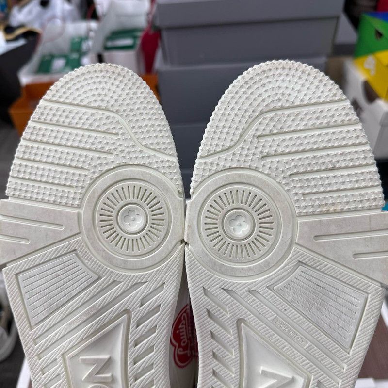 Louis Vuitton Nigo x Louis Vuitton Red Logo Trainer Sneakers 0079 Size US 10 / EU 43 - 6 Thumbnail