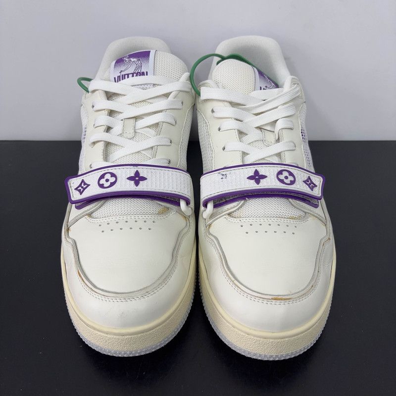 Louis Vuitton Louis Vuitton Trainer White Purple Fashion Sneakers 0079 Size US 8 / IT 38 - 2 Thumbnail