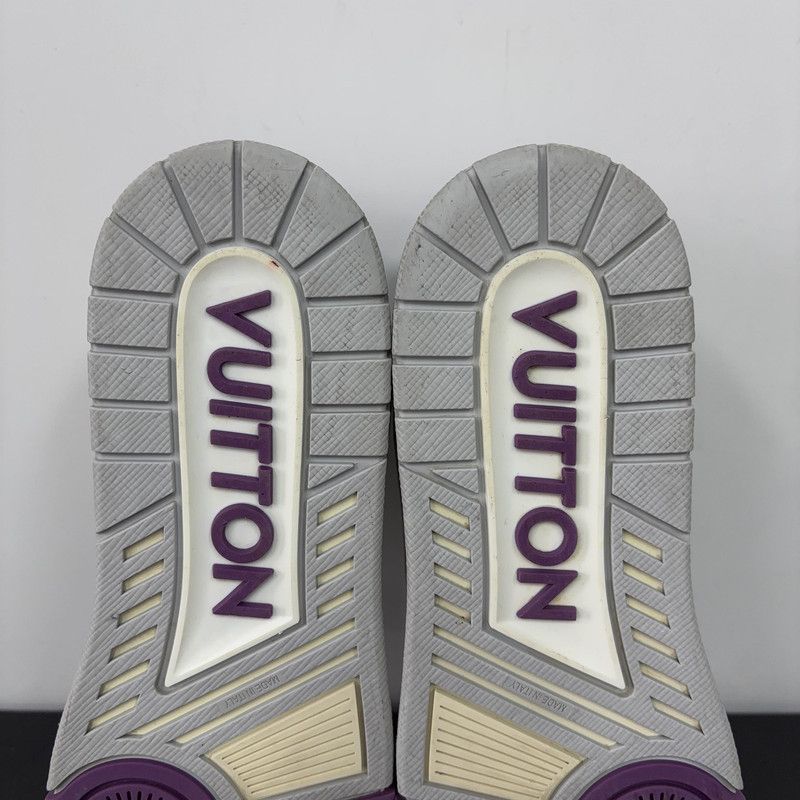 Louis Vuitton Louis Vuitton Trainer White Purple Fashion Sneakers 0079 Size US 8 / IT 38 - 8 Thumbnail