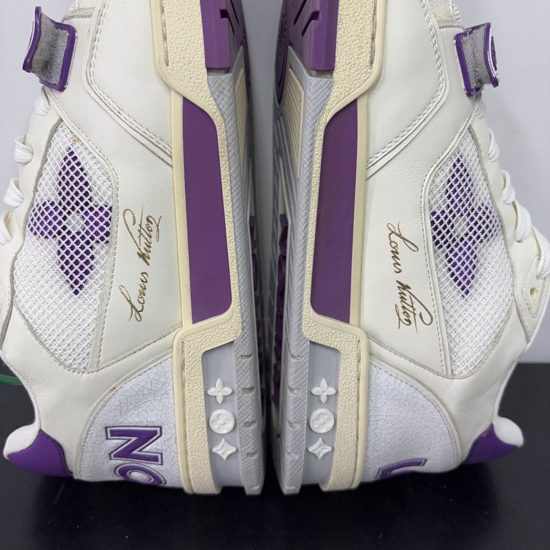 Louis Vuitton Louis Vuitton Trainer White Purple Fashion Sneakers 0079 Size US 8 / IT 38 - 6 Thumbnail
