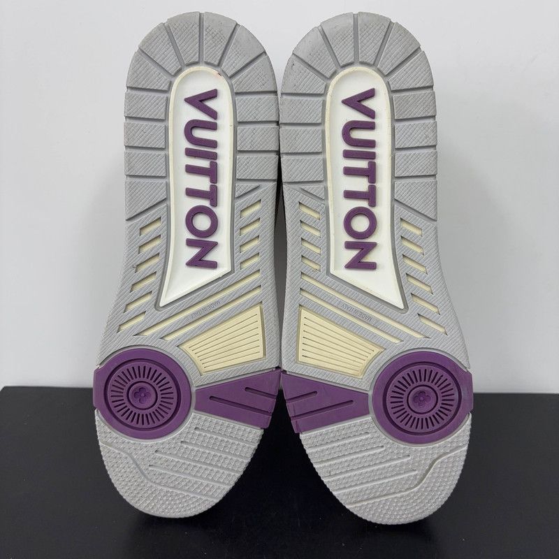 Louis Vuitton Louis Vuitton Trainer White Purple Fashion Sneakers 0079 Size US 8 / IT 38 - 4 Thumbnail
