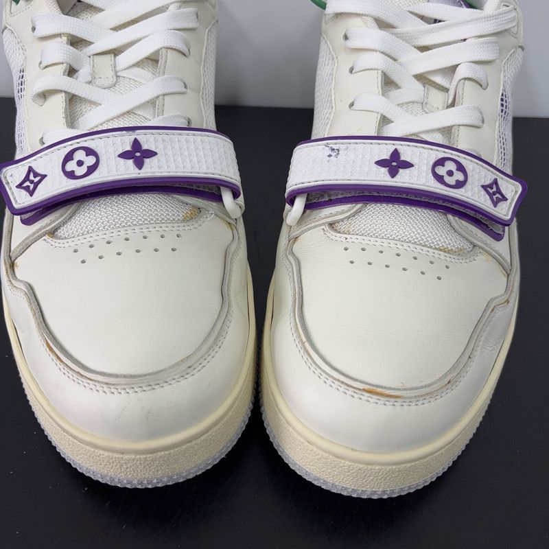 Louis Vuitton Louis Vuitton Trainer White Purple Fashion Sneakers 0079 Size US 8 / IT 38 - 13 Thumbnail
