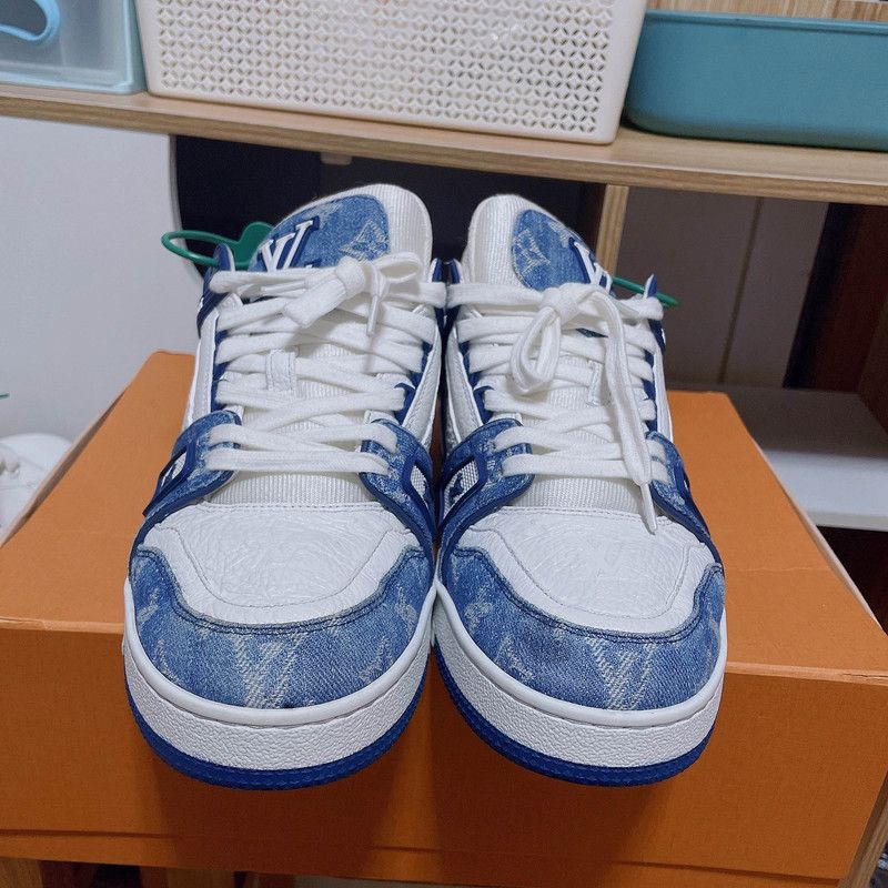 Louis Vuitton Louis Vuitton Denim Trainer Fashion Sneakers for Men 0079 Size US 8 / IT 38 - 2 Thumbnail