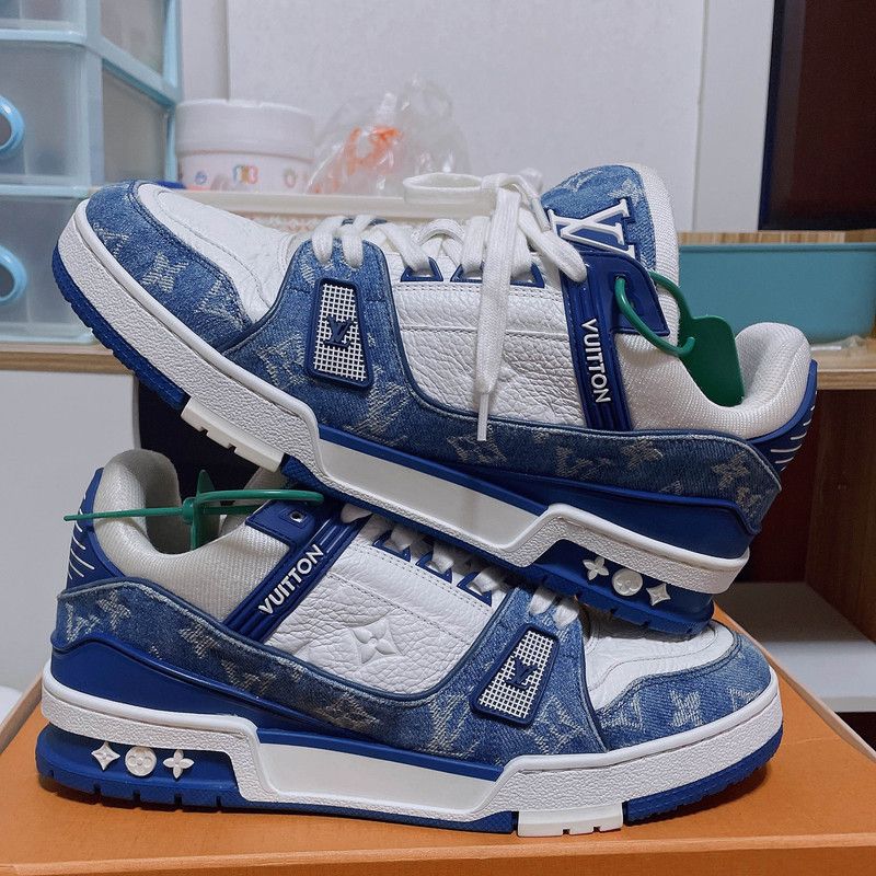 Louis Vuitton Louis Vuitton Denim Trainer Fashion Sneakers for Men 0079 Size US 8 / IT 38 - 6 Thumbnail