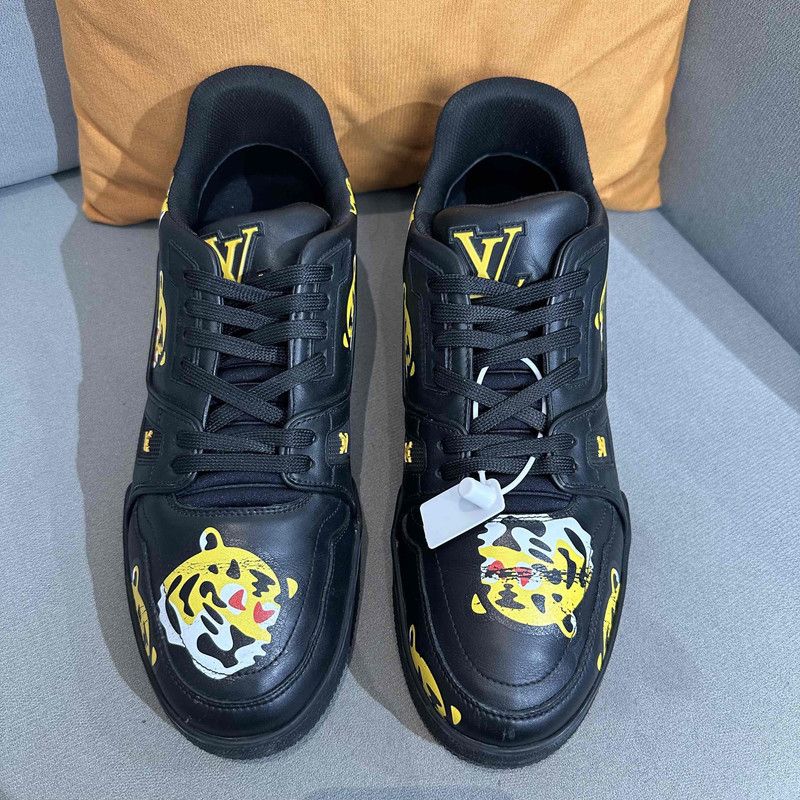 Louis Vuitton Nigo x LOUIS VUITTON Black Trainer Sneakers 0079 Size US 10 / EU 43 - 2 Thumbnail