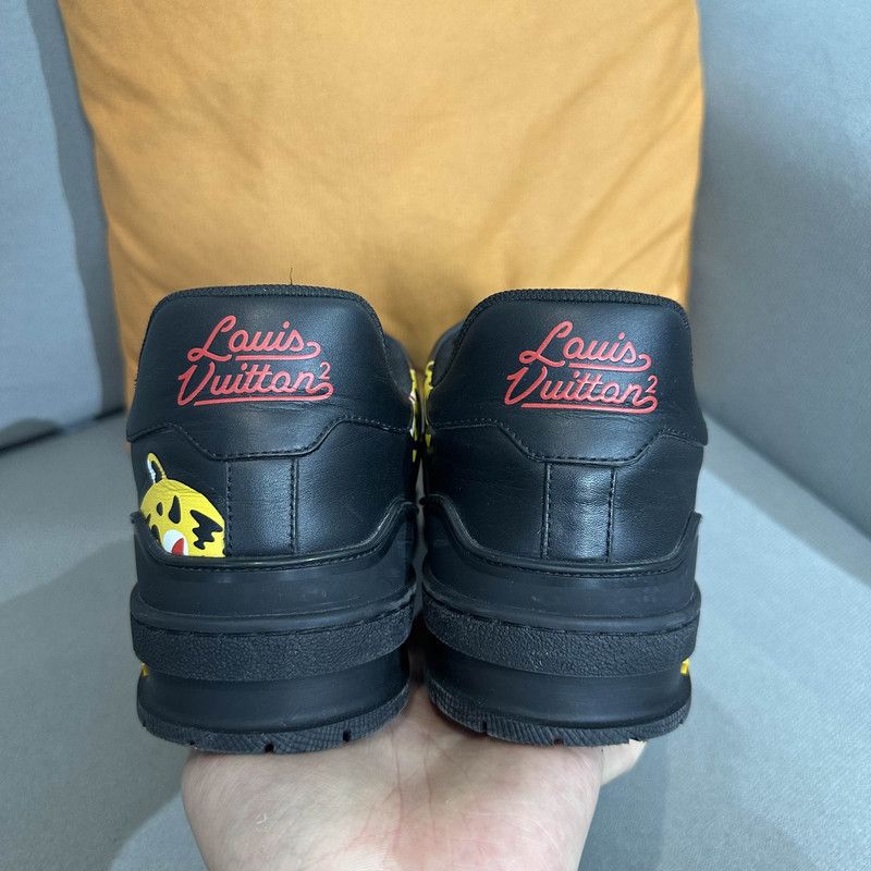 Louis Vuitton Nigo x LOUIS VUITTON Black Trainer Sneakers 0079 Size US 10 / EU 43 - 3 Thumbnail