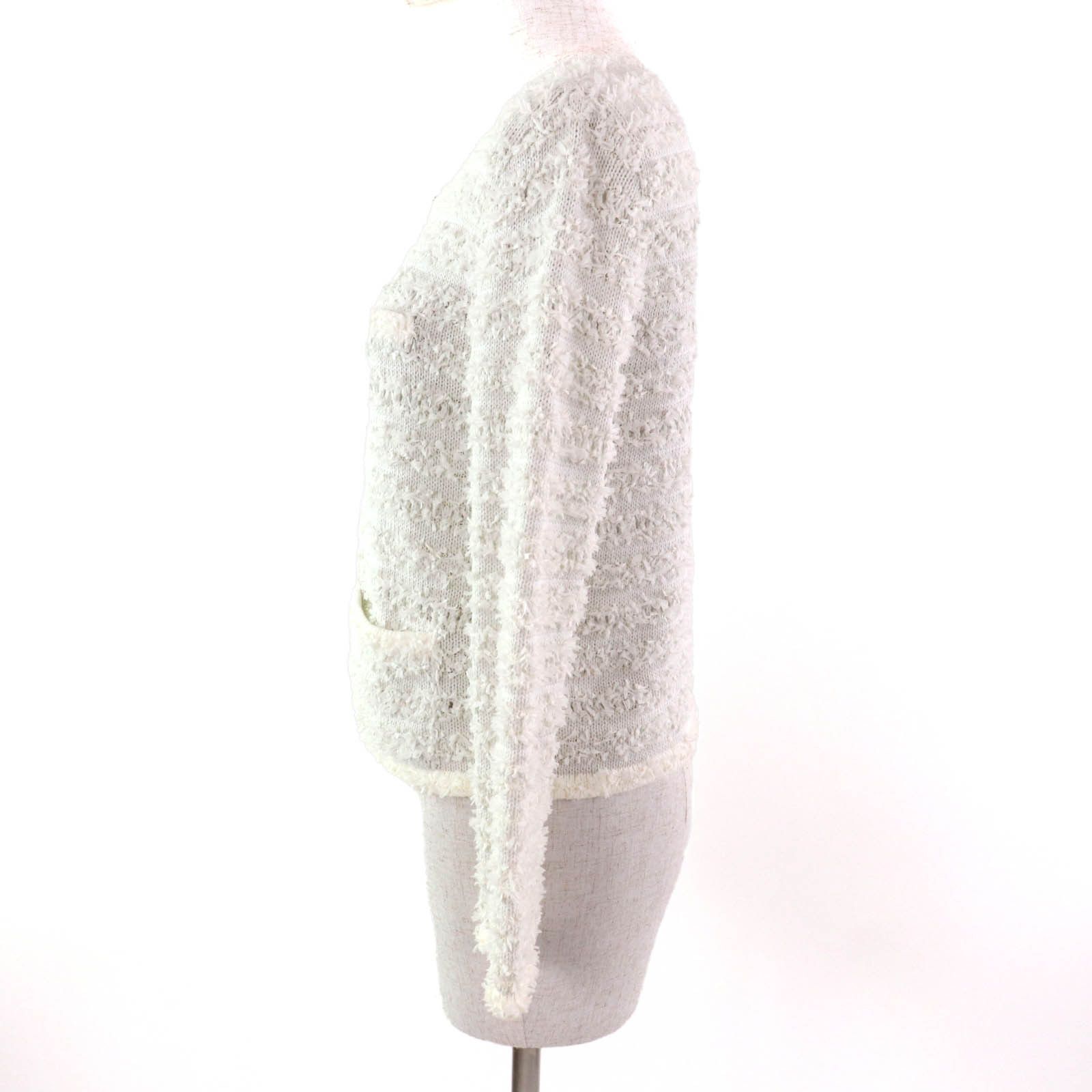 Other Other FOXEY Ribbon Tweed Cotton Cardigan Cotton Tops Size ONE SIZE - 2 Thumbnail
