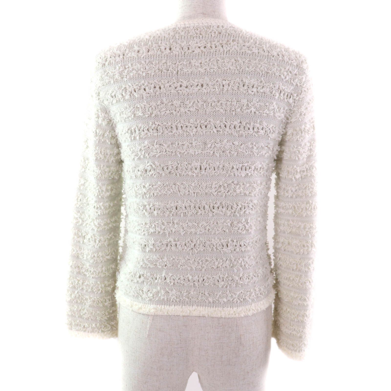 Other Other FOXEY Ribbon Tweed Cotton Cardigan Cotton Tops Size ONE SIZE - 3 Thumbnail