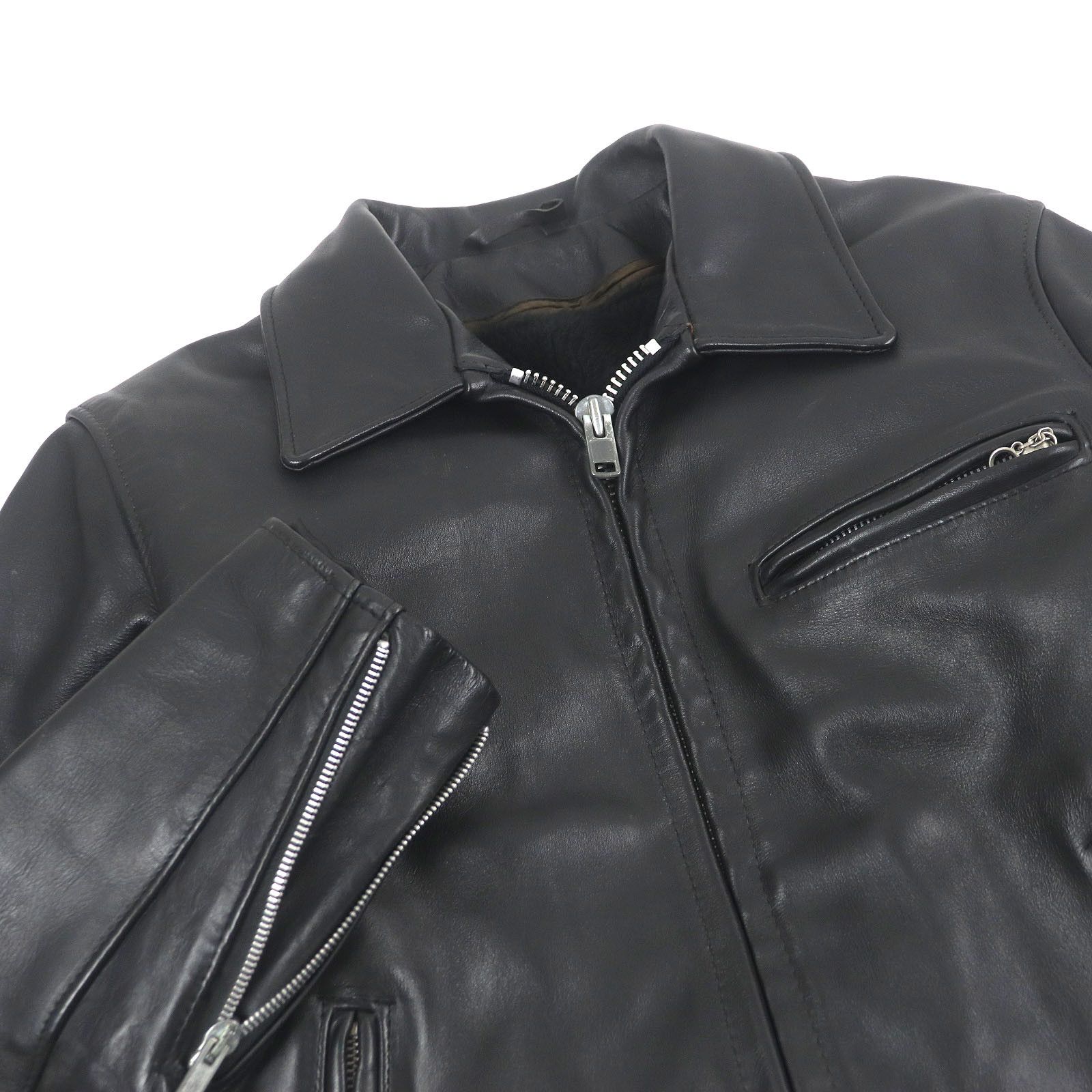 Other Other Schott 2WAY Single Riders Jacket Leather Jacket Leather Outerwear Size ONE SIZE - 2 Thumbnail