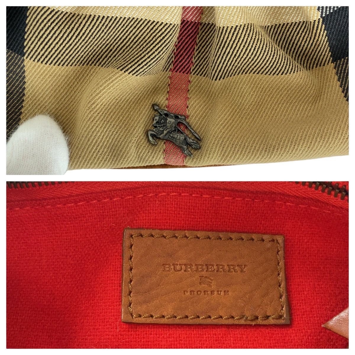 Burberry Burberry Burberry Prorsum Check Canvas Leather Shoulder Bag Canvas Shoulder Bag DUTY FREE for USA Size ONE SIZE - 4 Thumbnail