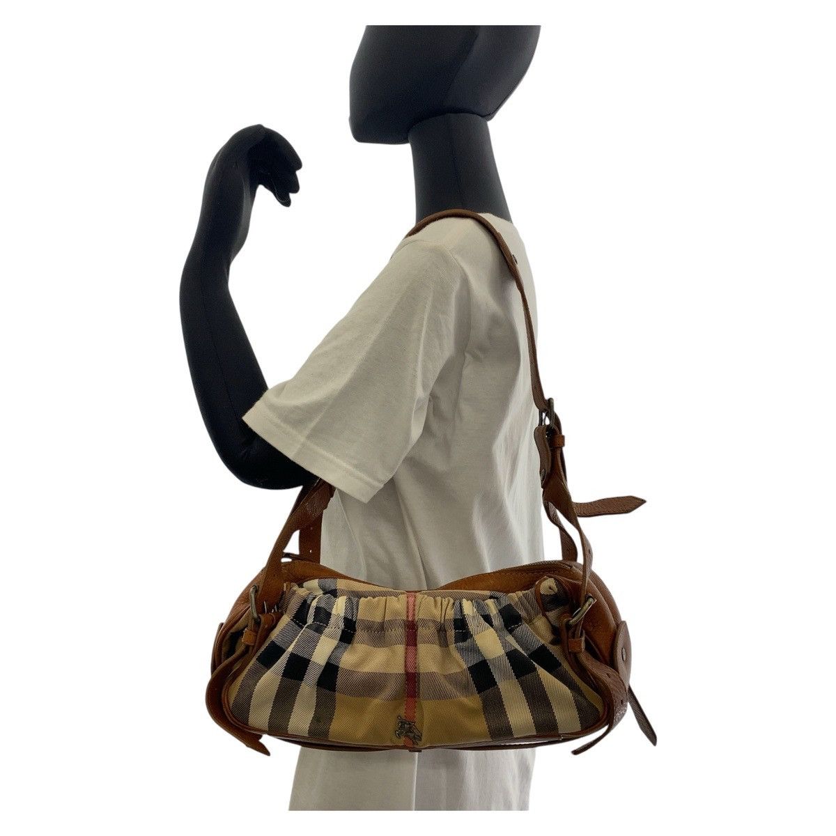 Burberry Burberry Burberry Prorsum Check Canvas Leather Shoulder Bag Canvas Shoulder Bag DUTY FREE for USA Size ONE SIZE - 7 Thumbnail