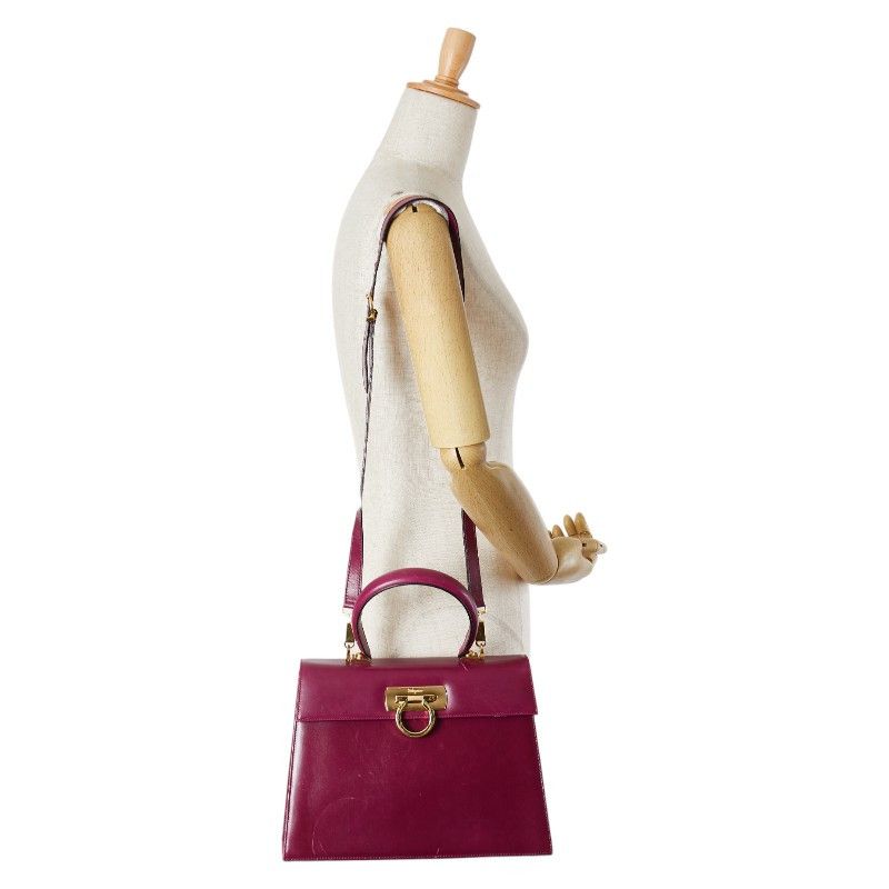 Salvatore Ferragamo Salvatore Ferragamo Salvatore Ferragamo Gancini Leather 2way Bag Leather Shoulder Bag O212181 Size ONE SIZE - 8 Thumbnail