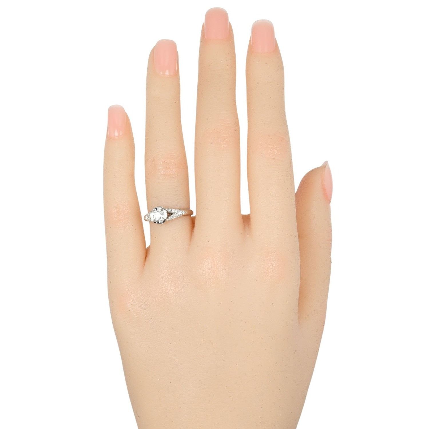 Bvlgari Bvlgari BVLGARI Incontro D'Amore Pt950 Diamond Ring Size 7.5 Metal Ring 0.32ctVVS1EEX2VG Size ONE SIZE - 2 Thumbnail
