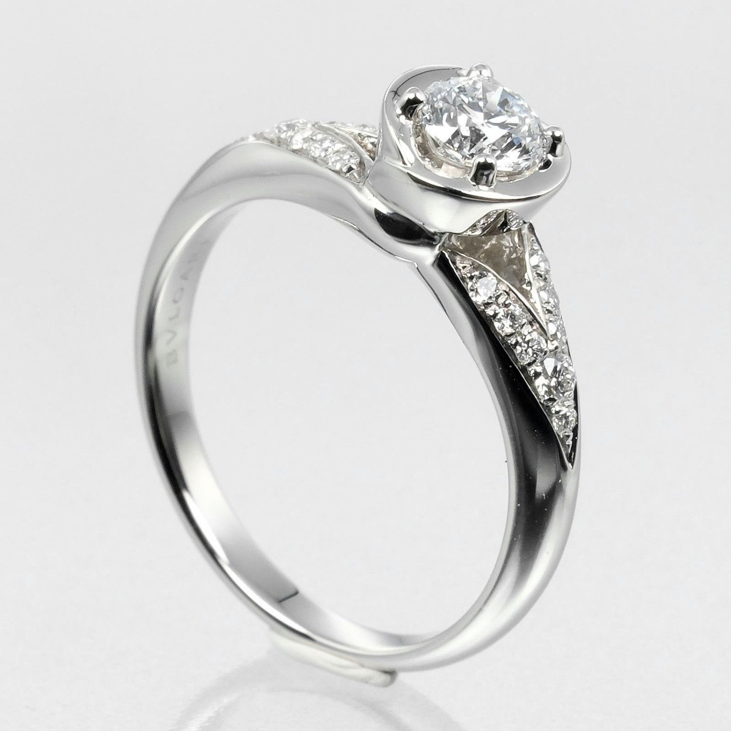 Bvlgari Bvlgari BVLGARI Incontro D'Amore Pt950 Diamond Ring Size 7.5 Metal Ring 0.32ctVVS1EEX2VG Size ONE SIZE - 3 Thumbnail