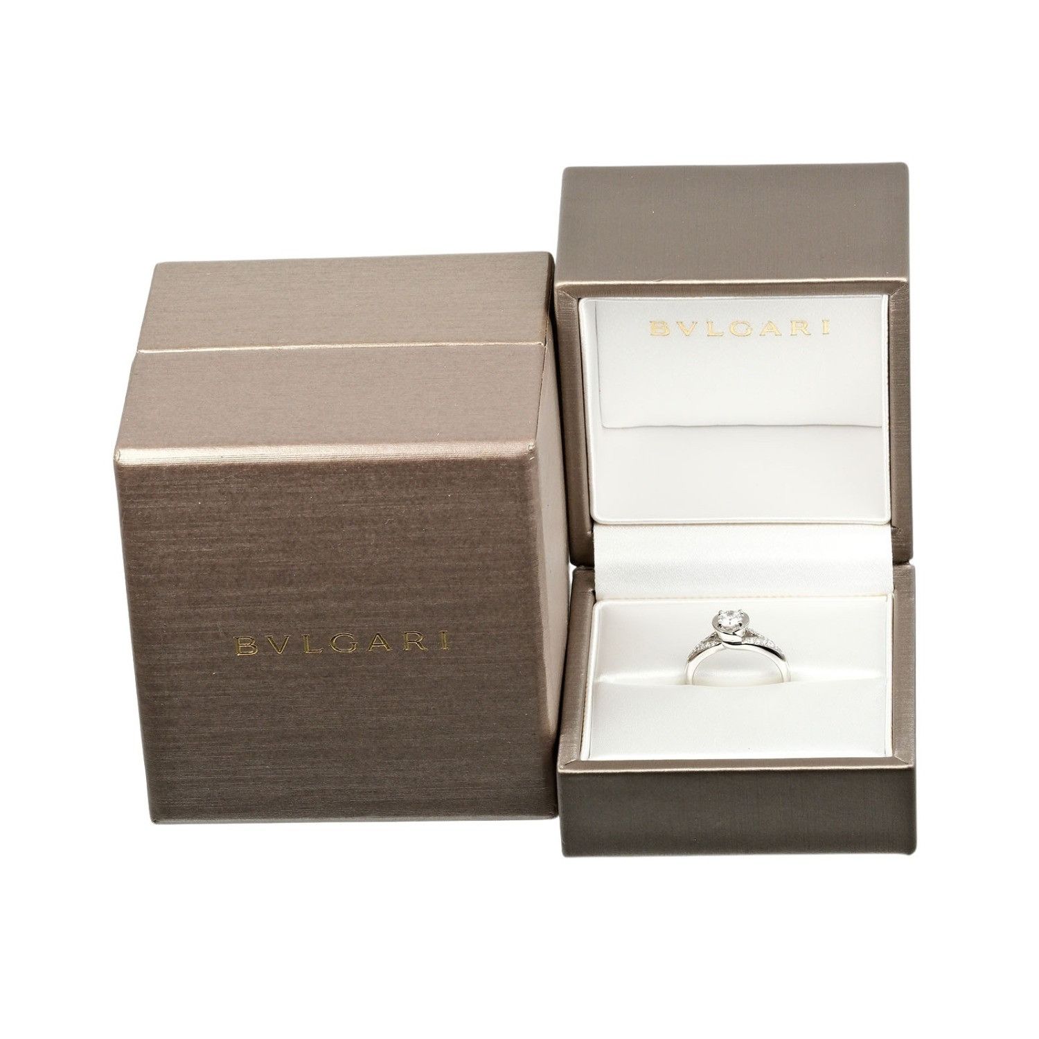 Bvlgari Bvlgari BVLGARI Incontro D'Amore Pt950 Diamond Ring Size 7.5 Metal Ring 0.32ctVVS1EEX2VG Size ONE SIZE - 10 Thumbnail