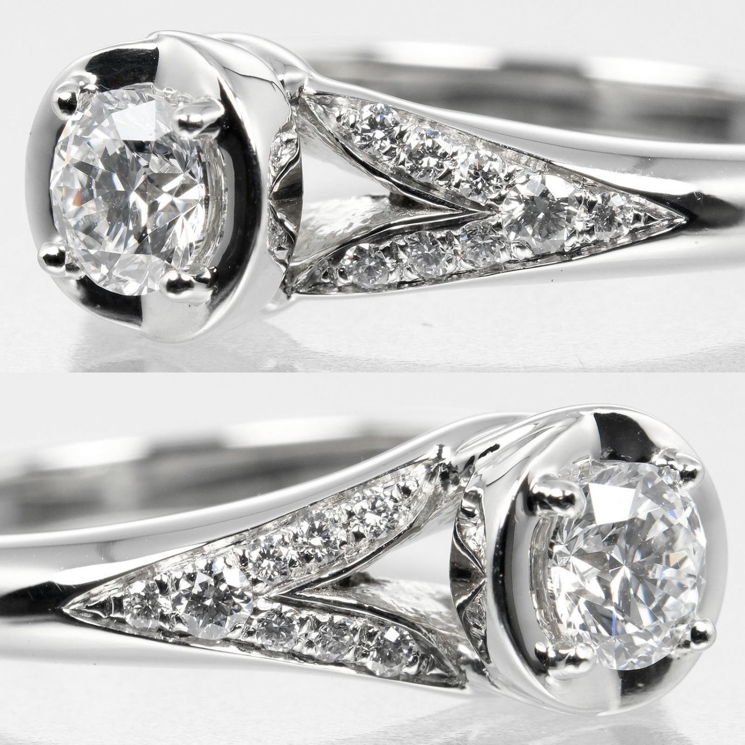Bvlgari Bvlgari BVLGARI Incontro D'Amore Pt950 Diamond Ring Size 7.5 Metal Ring 0.32ctVVS1EEX2VG Size ONE SIZE - 6 Thumbnail