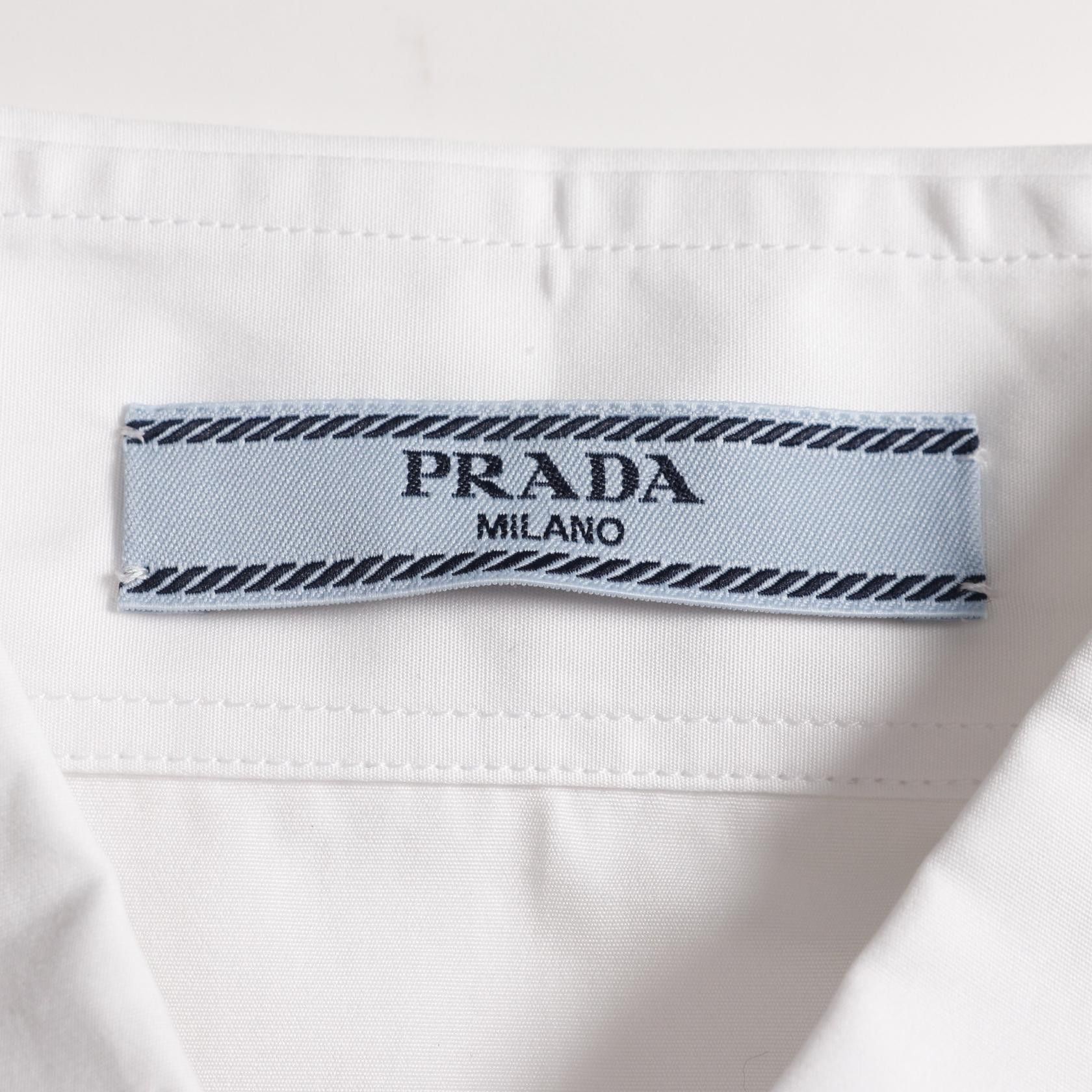 Prada Prada Prada Cropped Poplin Cotton Top Cotton Tops P419G DUTY FREE for USA Size ONE SIZE - 3 Thumbnail