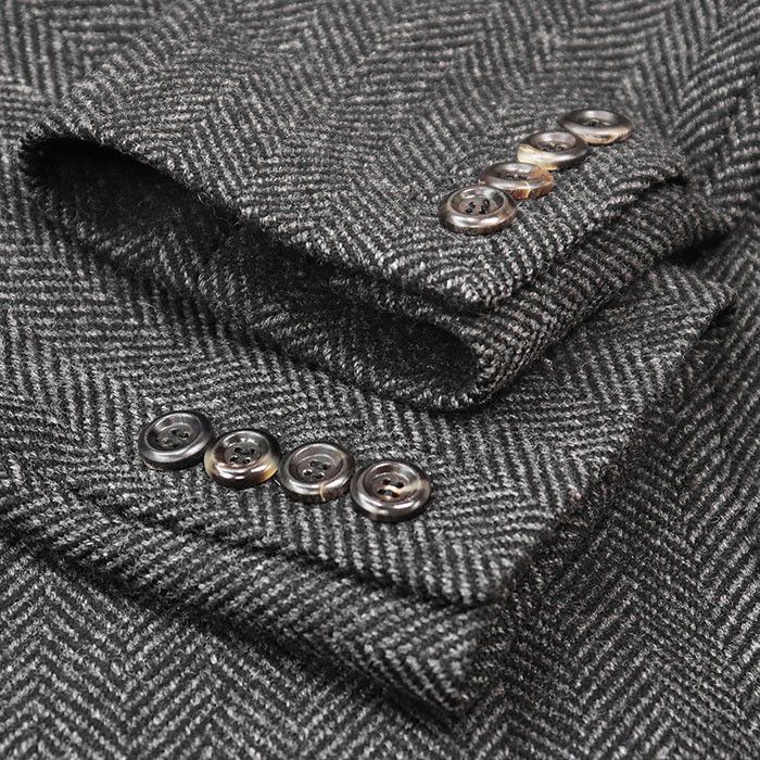 Dolce & Gabbana Dolce & Gabbana Dolce&Gabbana Herringbone Sable Tweed Jacket Natural Material Outerwear Size ONE SIZE - 7 Thumbnail
